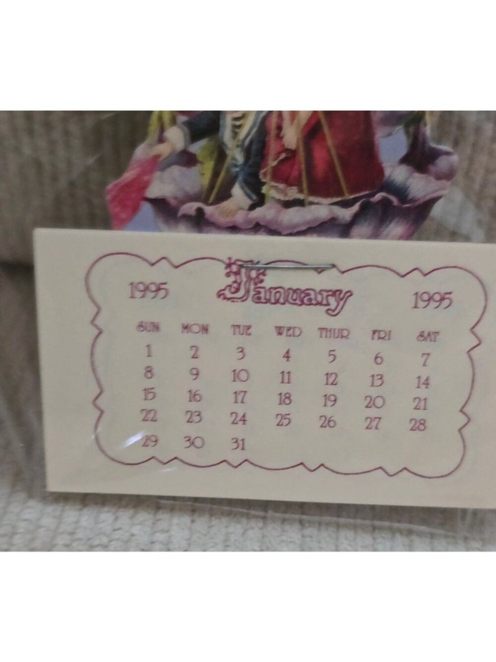 Vintage Assorted Die-Cut Calendars 1994 1995 2002 Snowman Hot Air Balloon Women - Picture 7 of 14